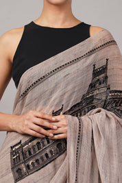 Architecture Print Saree