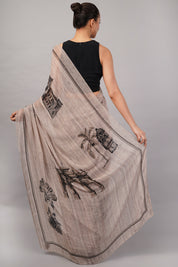 Architecture Print Saree