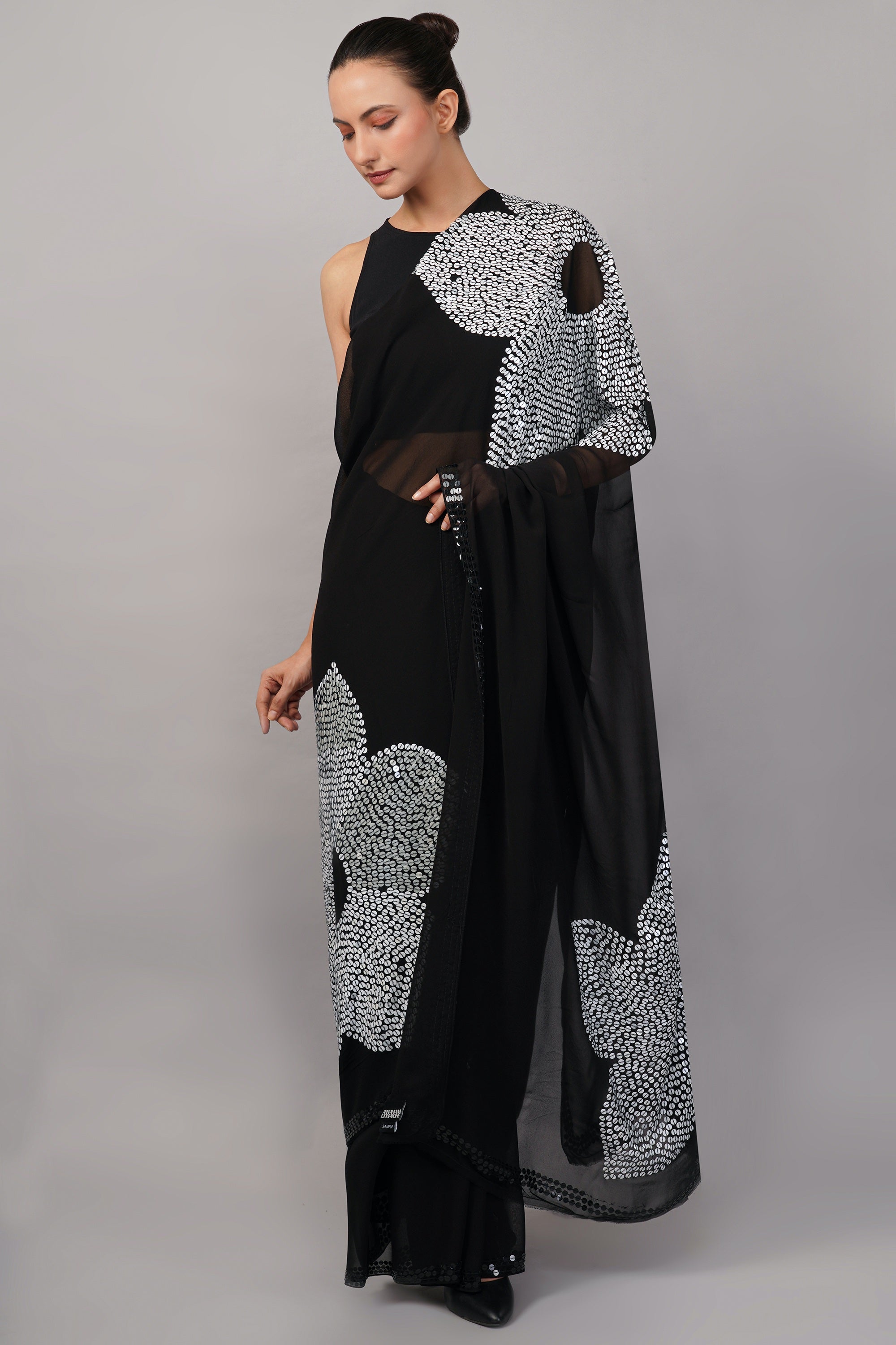 Sequins Flower Saree