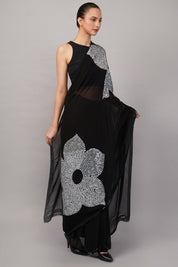 Sequins Flower Saree