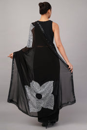 Sequins Flower Saree