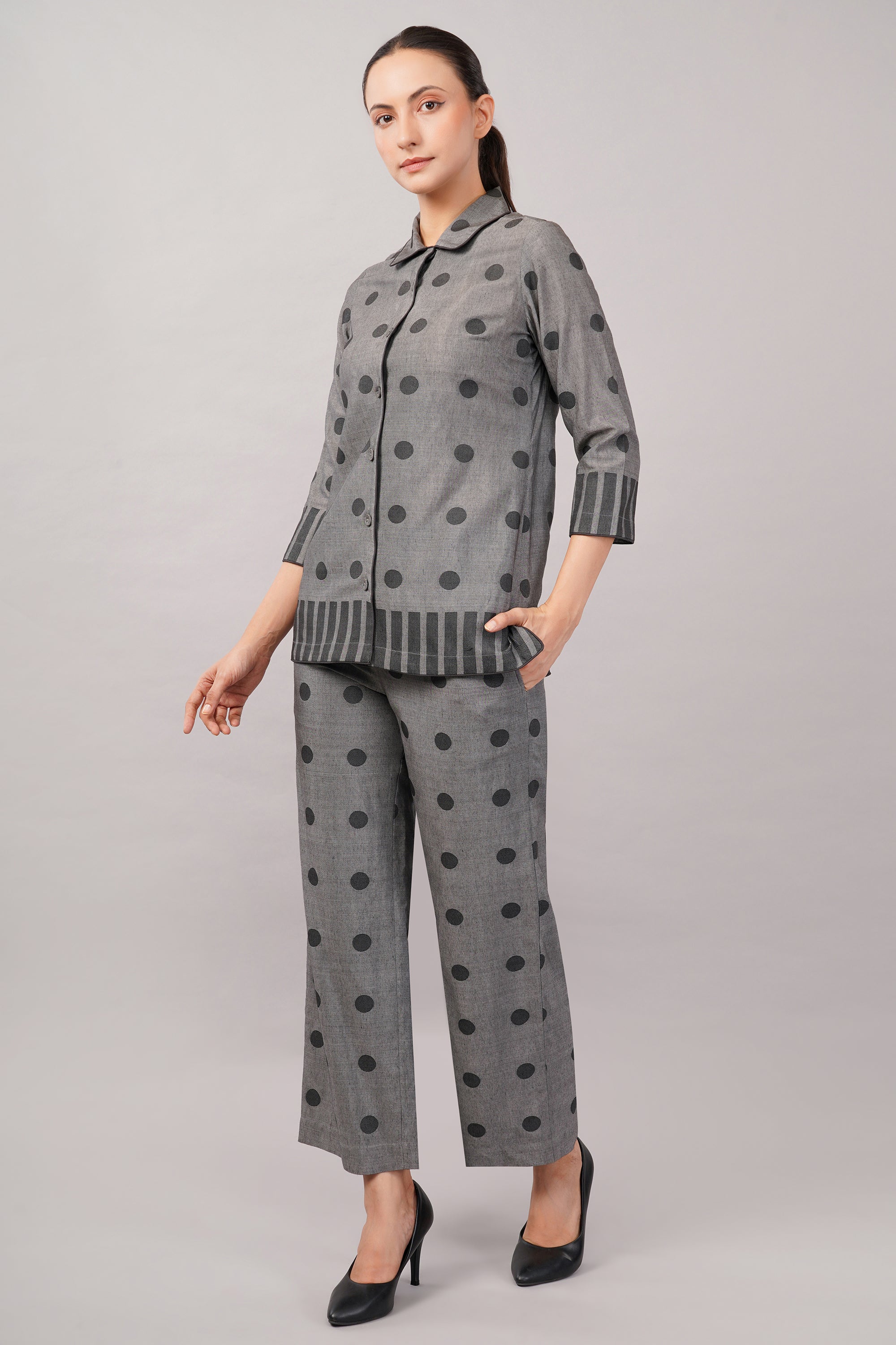 Dot Cutwork Shirt