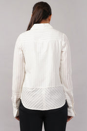 Pleated Stripes Shirt