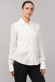 Pleated Stripes Shirt