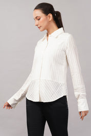Pleated Stripes Shirt