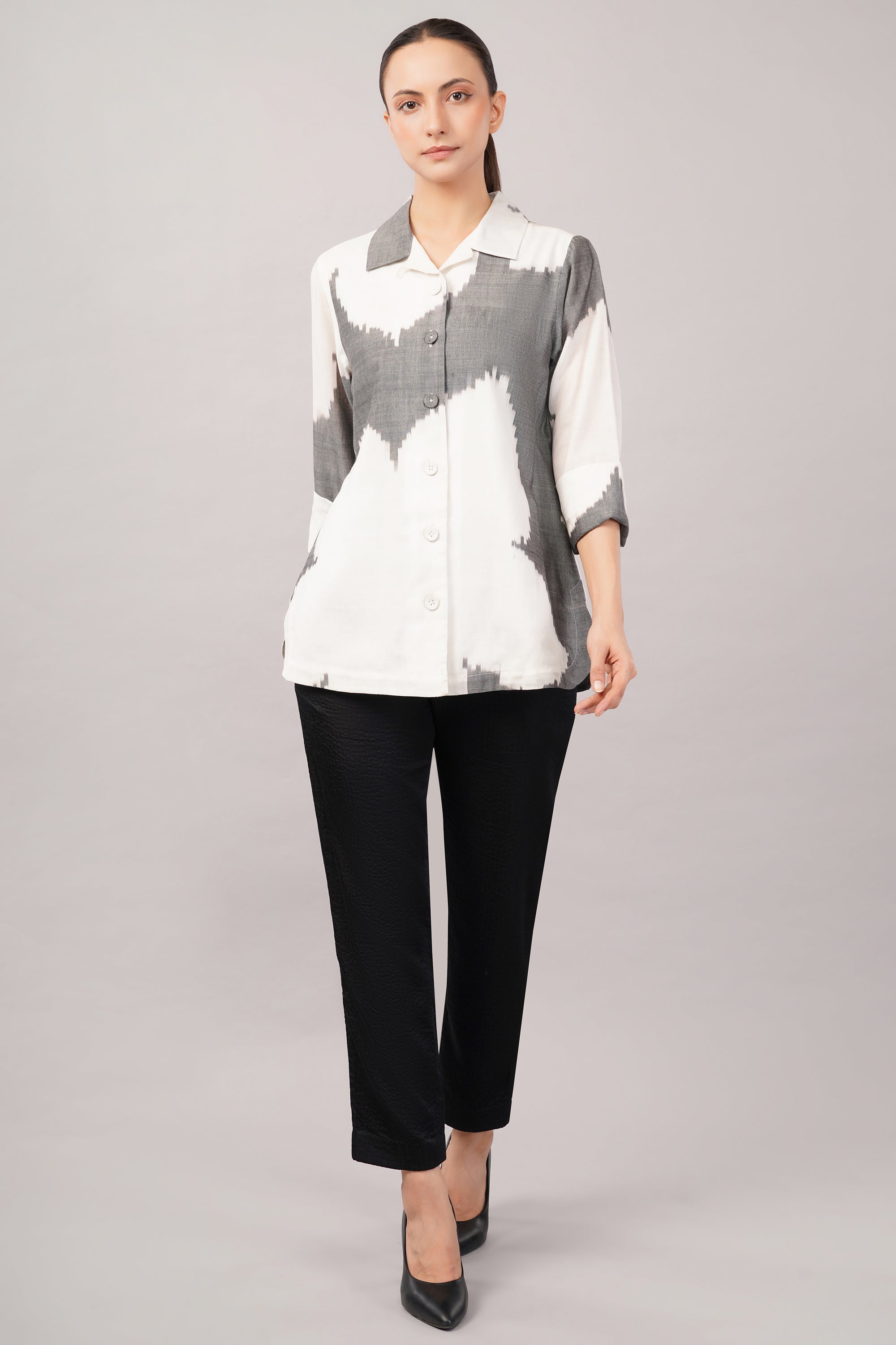 Ikat Flower Shirt