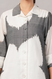 Ikat Flower Shirt