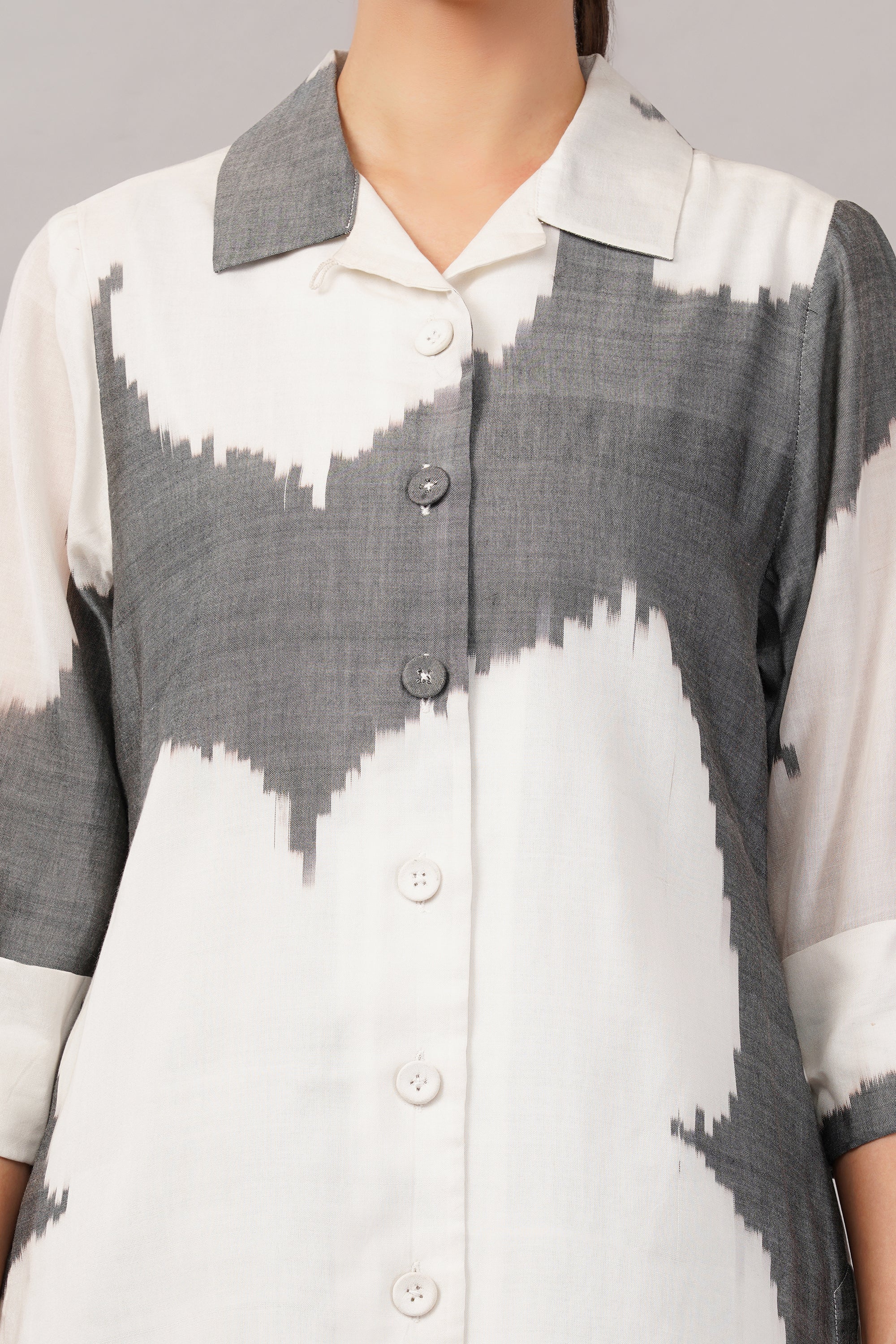 Ikat Flower Shirt