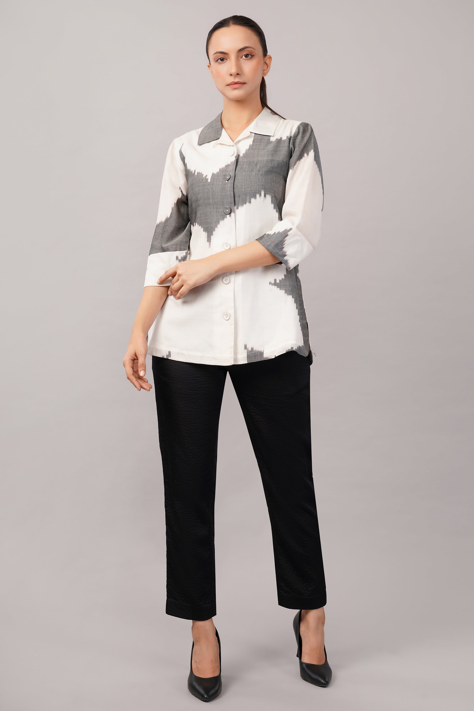 Ikat Flower Shirt