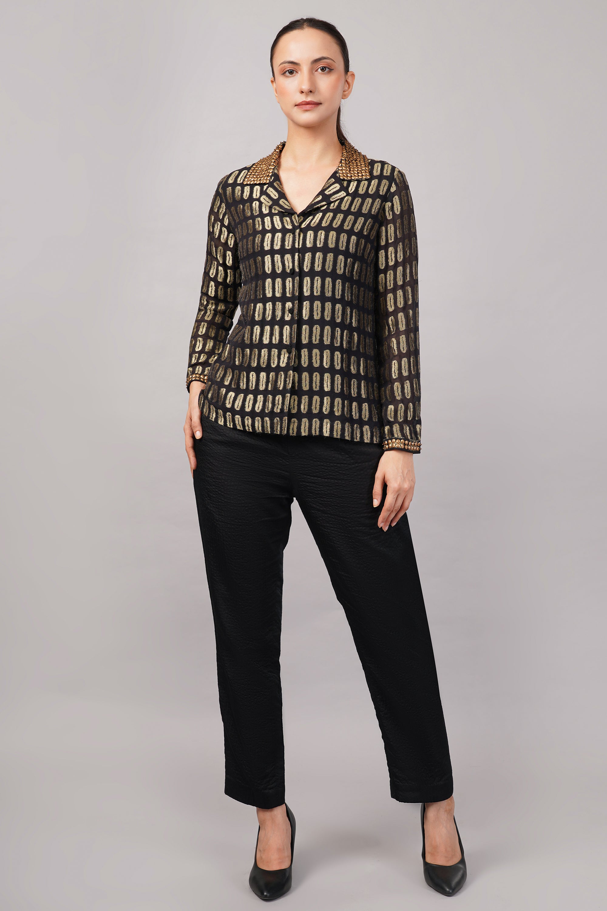 Lozenge Brocade Shirt