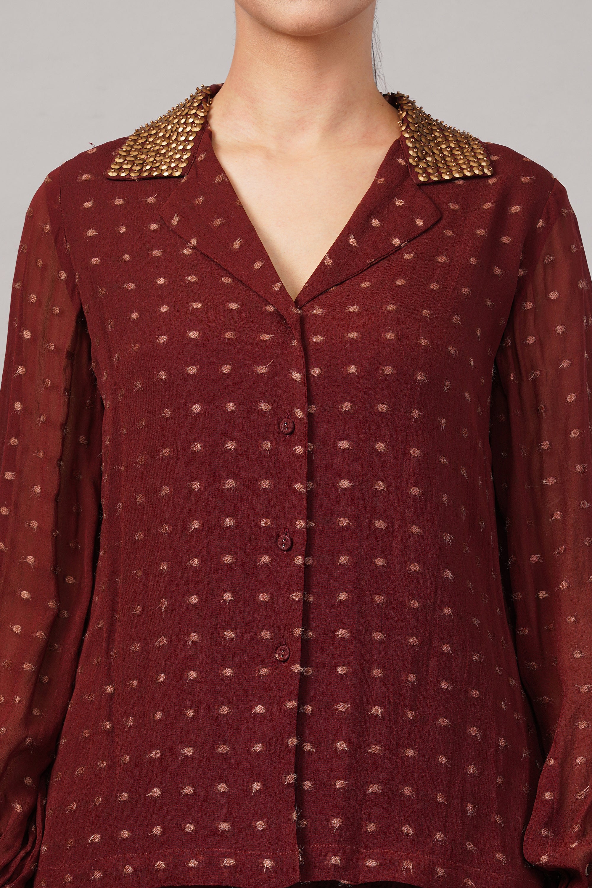 Dot Brocade Shirt