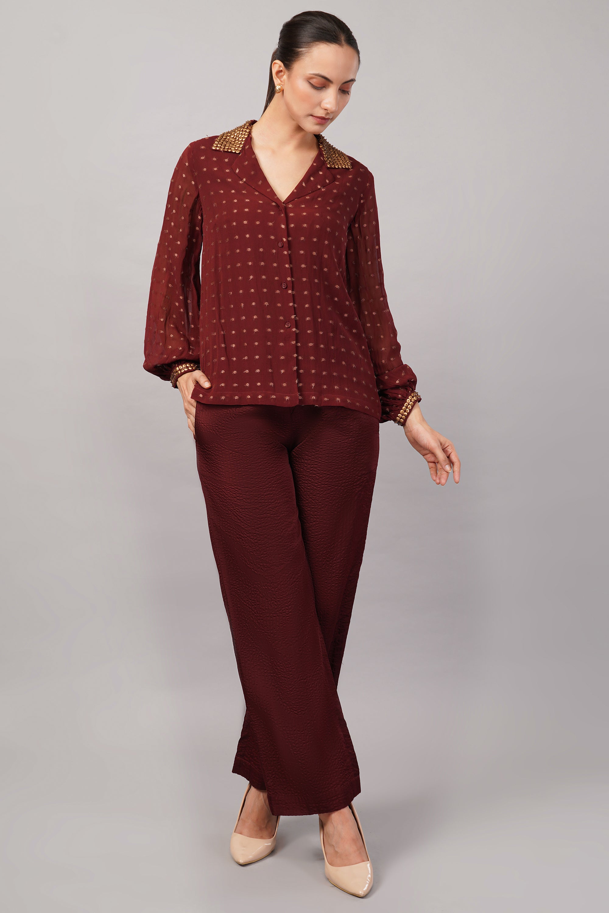 Dot Brocade Shirt