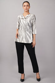 Zebra Ikat Top