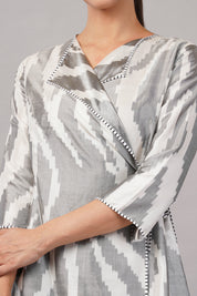 Zebra Ikat Top