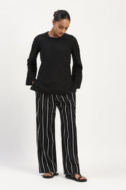 Pleated Top Black