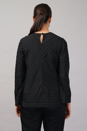 Pleated Stripes Top