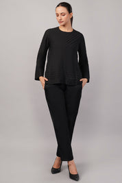 Pleated Stripes Top