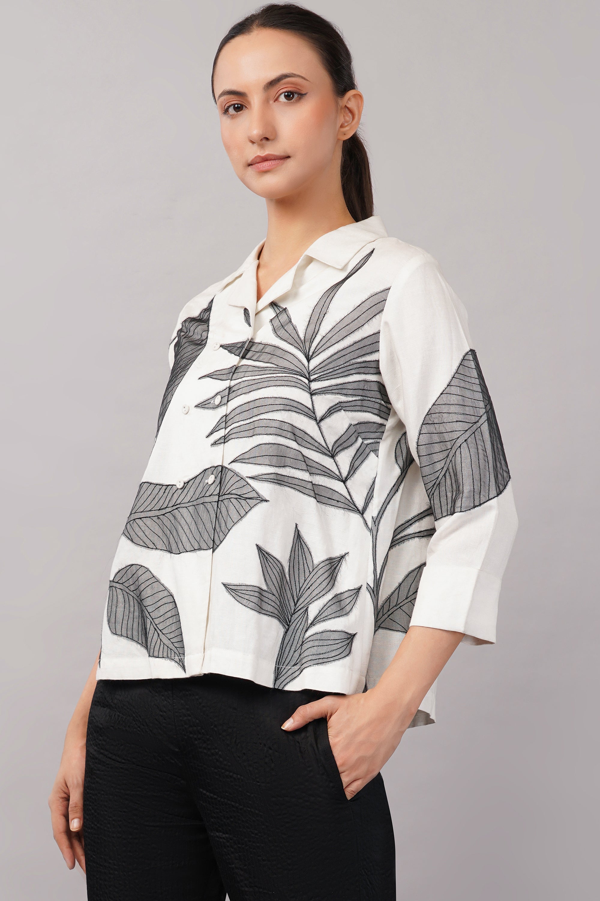 Leaf Applique Top