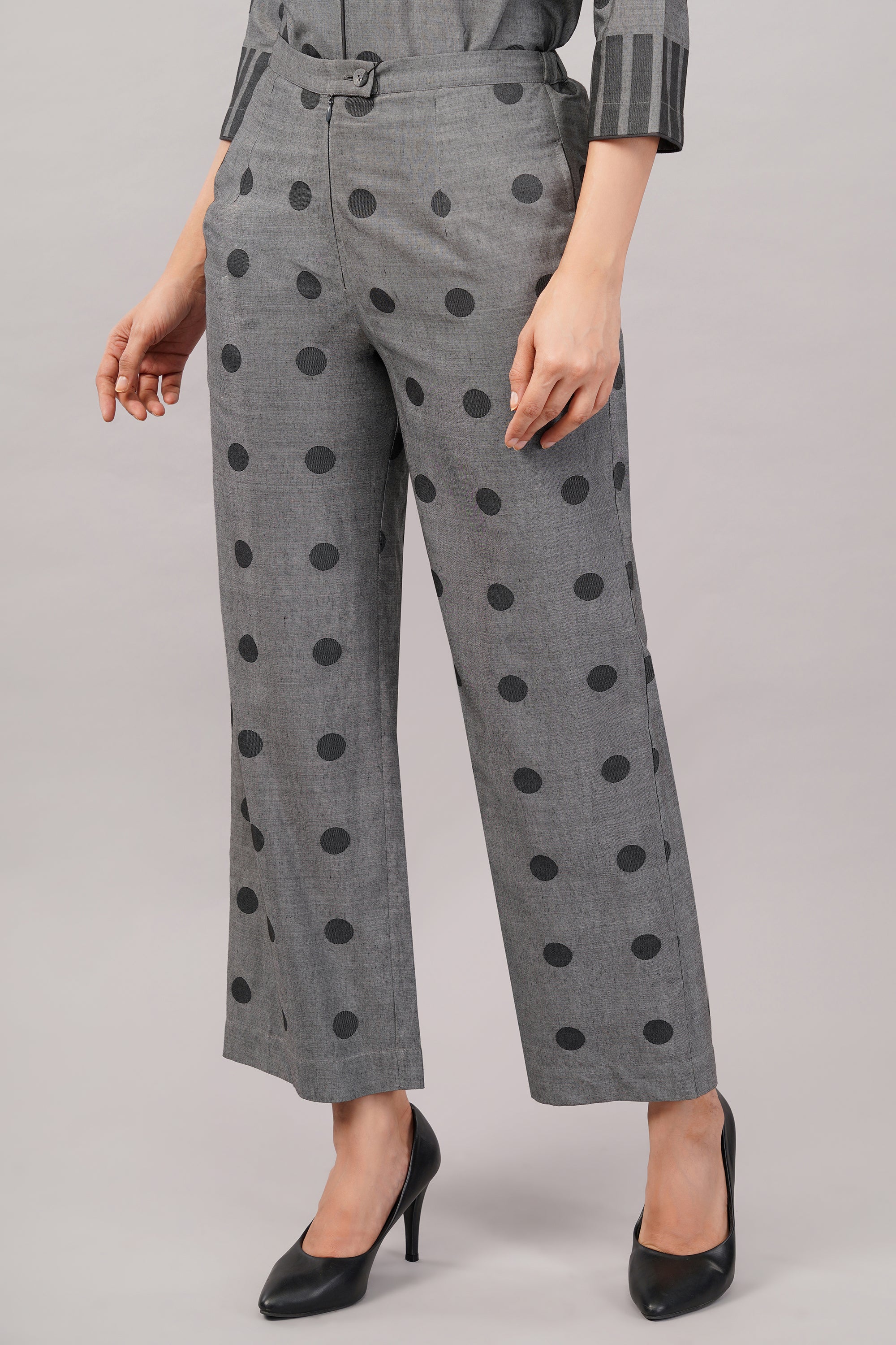 Dot Cutwork Trouser