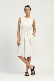 Pleated Dress Ivory