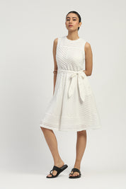 Pleated Dress Ivory