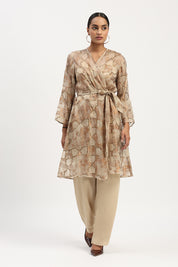 Tesselation Foil Jacket Beige