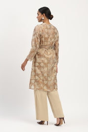 Tesselation Foil Jacket Beige