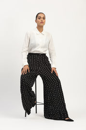 Stab Stitch Front Shirt Ivory