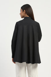 Studs Placket Shirt Black
