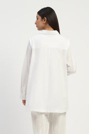 Studs Placket Shirt Ivory