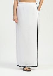 Dhoti Border Skirt Ivory