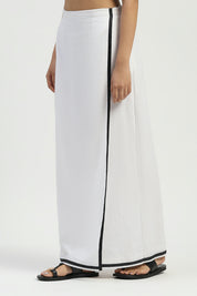 Dhoti Border Skirt Ivory