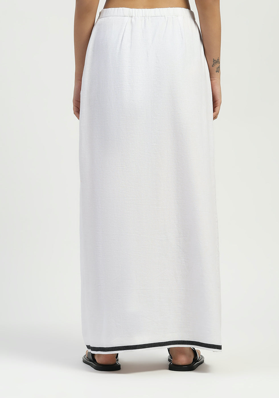 Dhoti Border Skirt Ivory