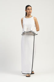 Dhoti Border Skirt Ivory