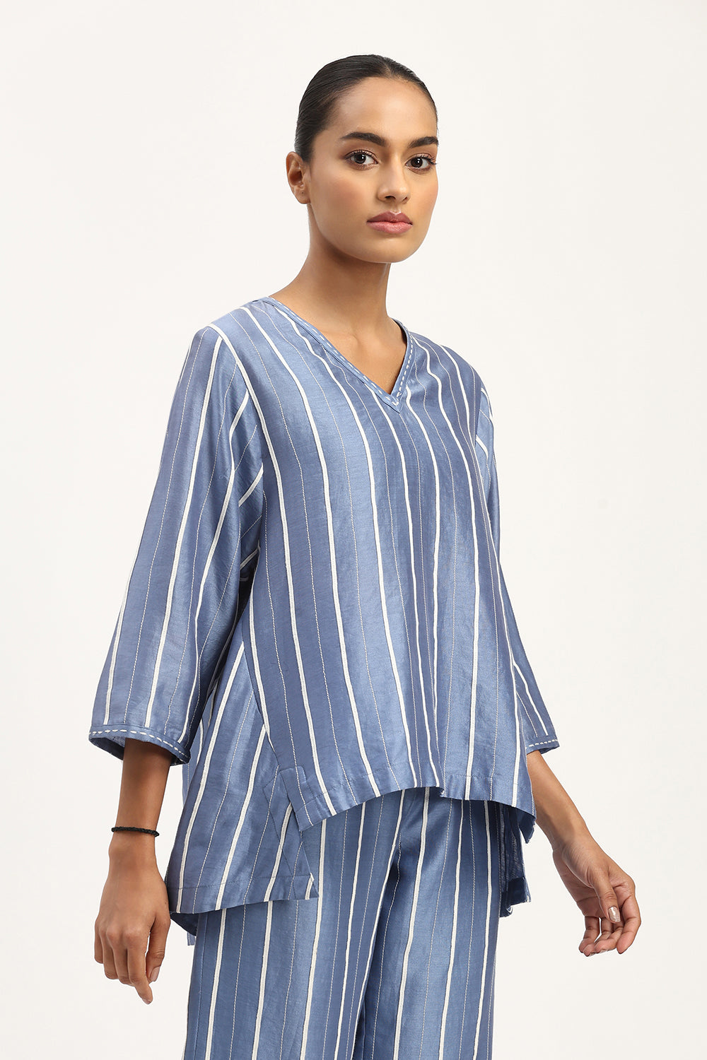 Tape Stripe Top Blue