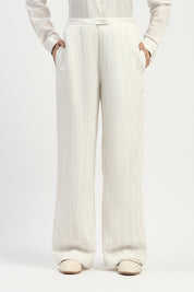 Pleated Linen Trouser Ivory