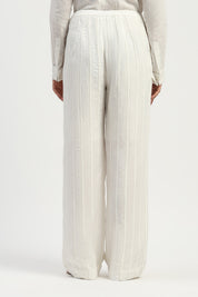 Pleated Linen Trouser Ivory