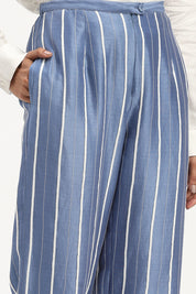 Tape Stripe Trouser Blue