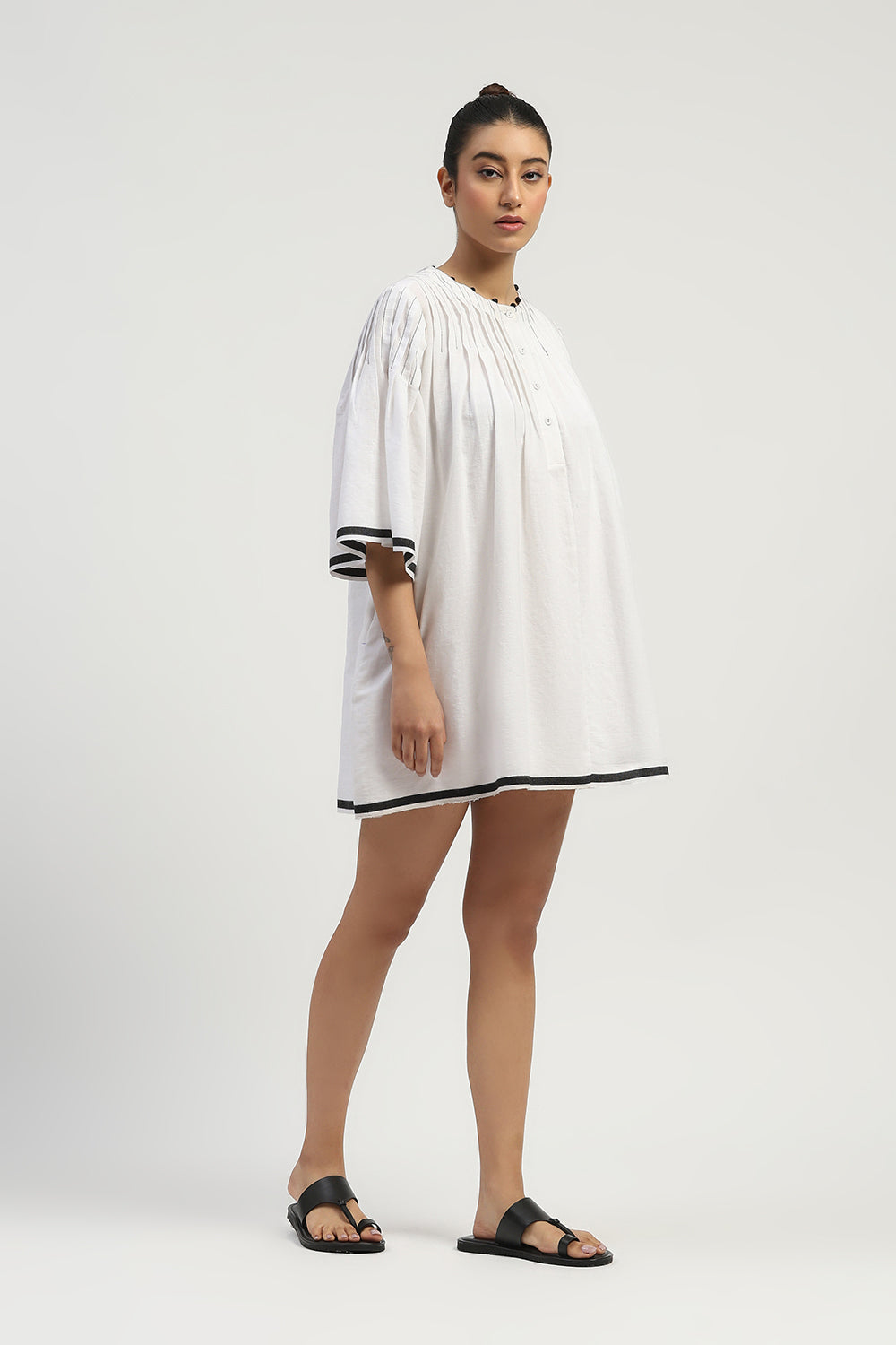 Dhoti Border Dress Ivory