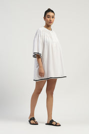 Dhoti Border Dress Ivory