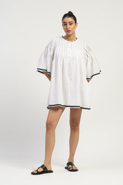 Dhoti Border Dress Ivory
