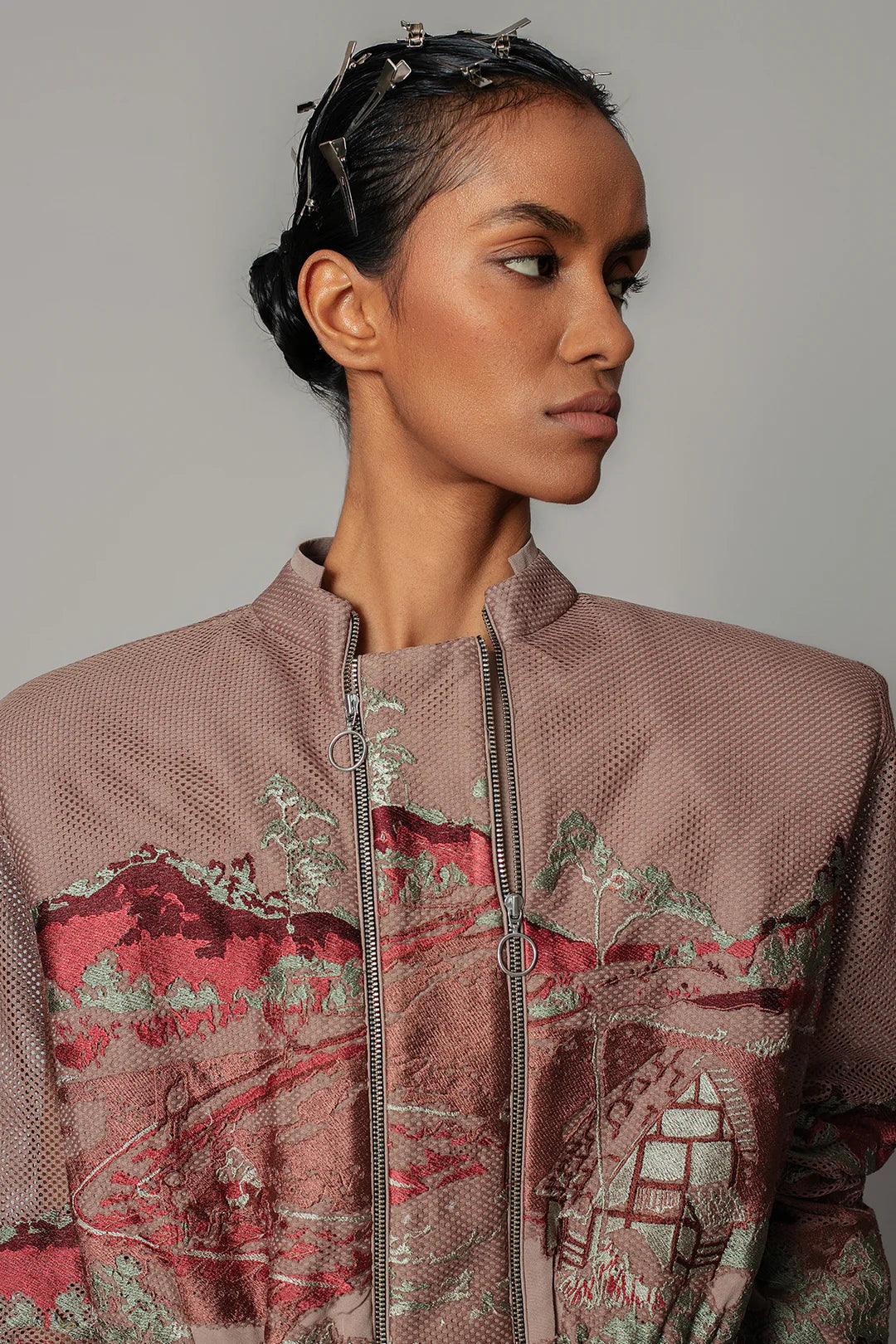 Double Zip Jacket Set