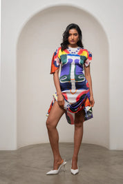 Varen Draped Mini Dress