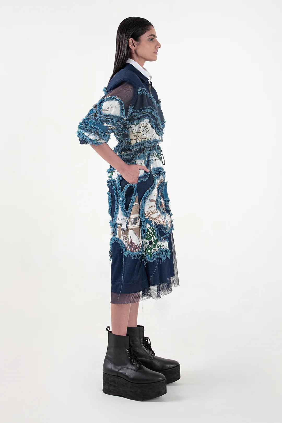 Broken Wave Deconstructed Short Dress