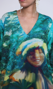 Girl In The Wood Dress