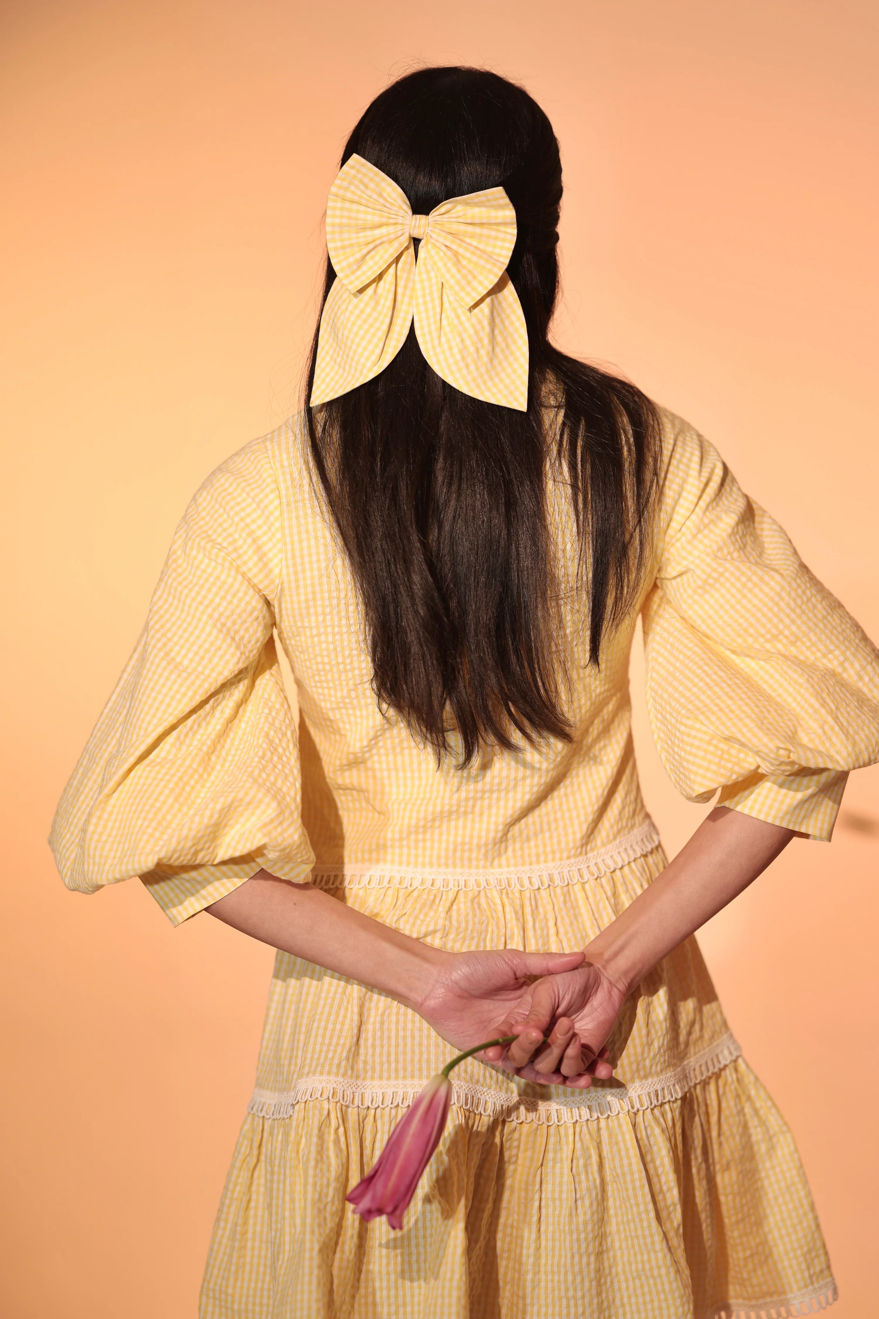 Yellow Gingham Sunshine Mini Dress