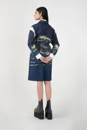 Indigo Wave Craft Deconstructed Short Dress