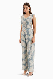 Cloud White Denim Bib and Pants