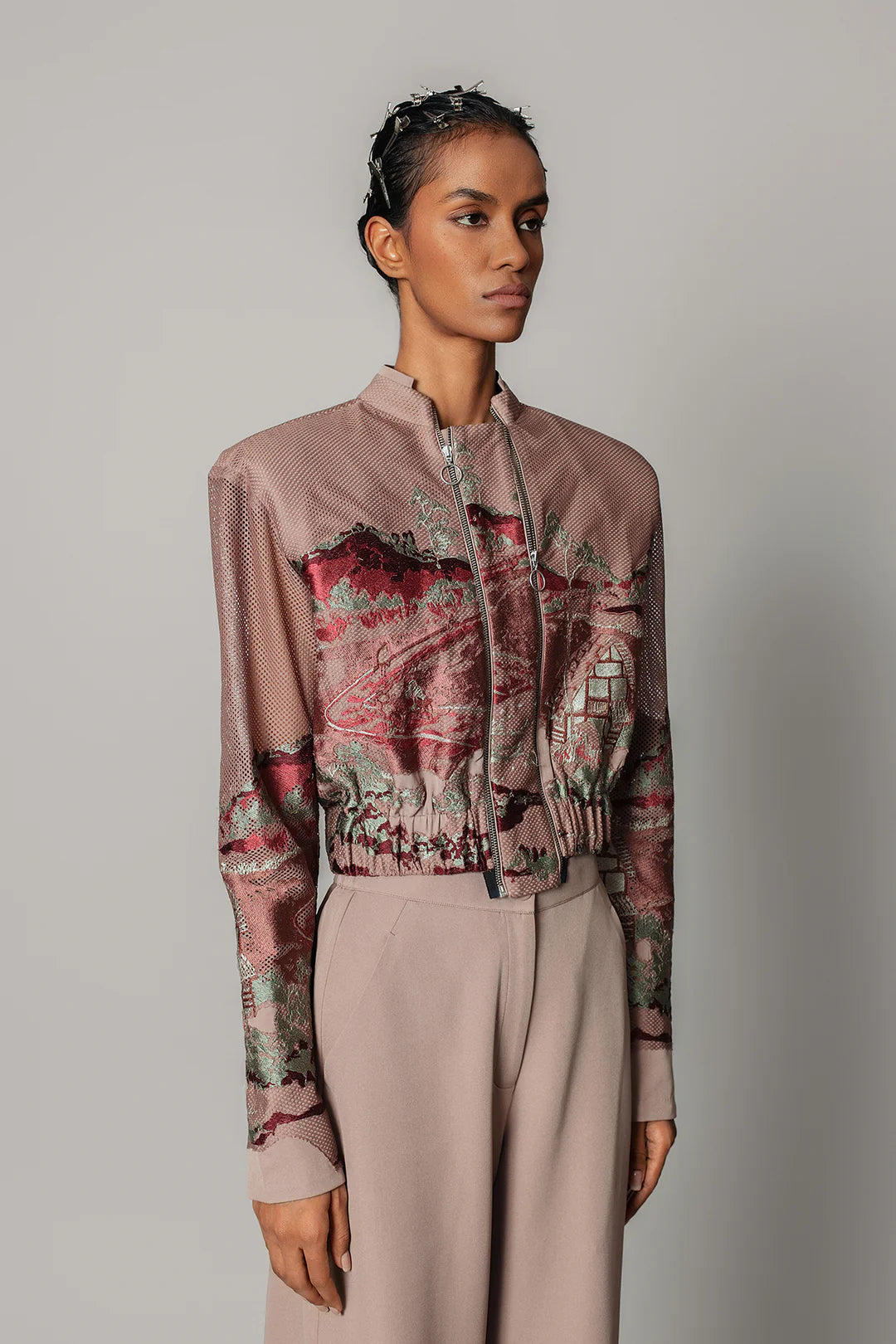 Double Zip Jacket Set