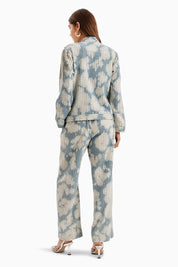 Cloud White Denim Jacket With Pants